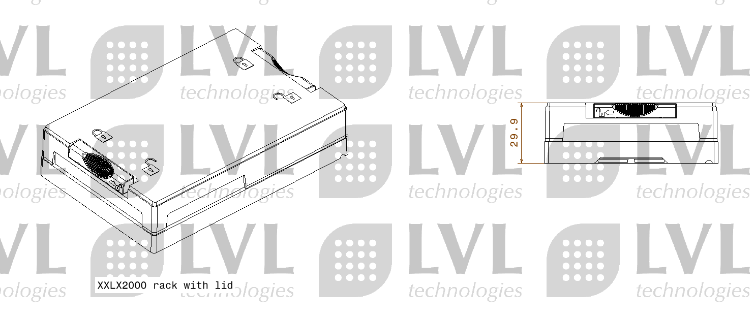 XXLX2000 rack with lid