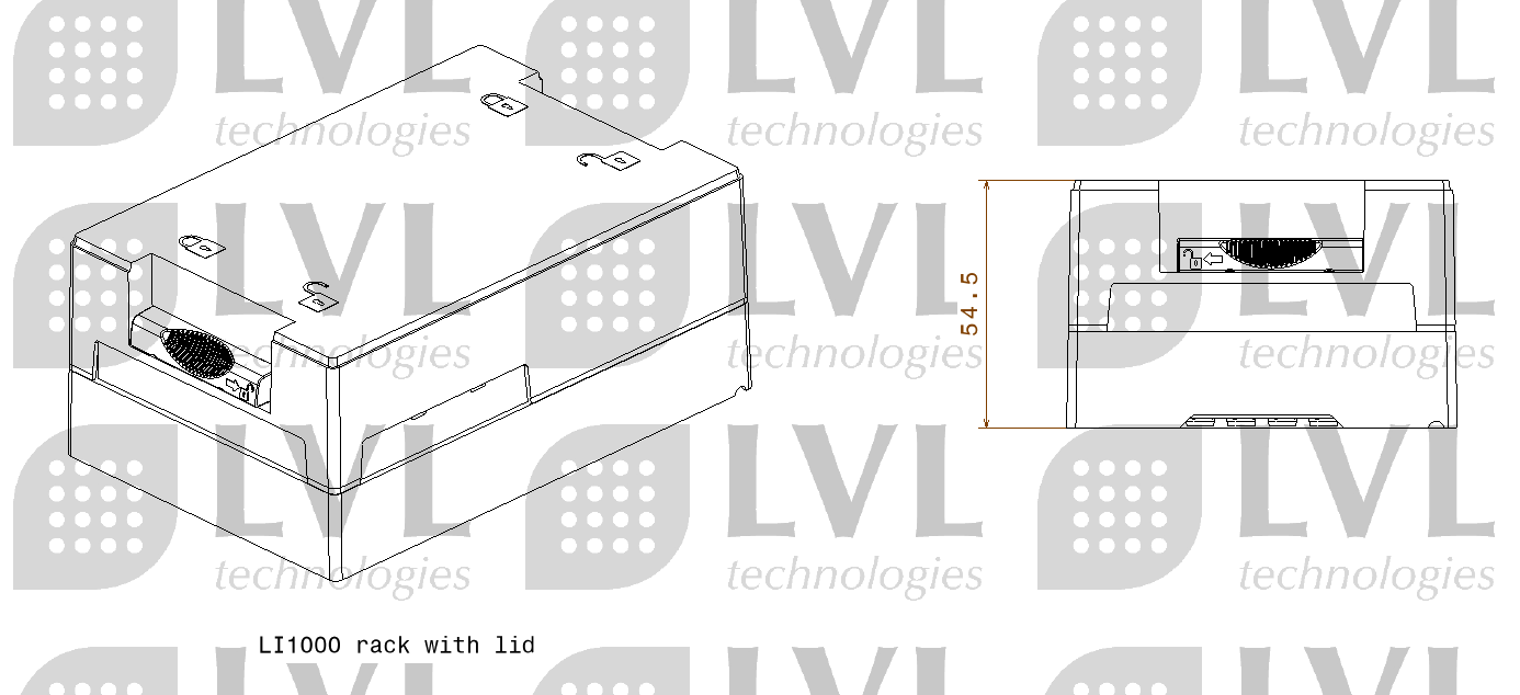 LI1000 rack with lid