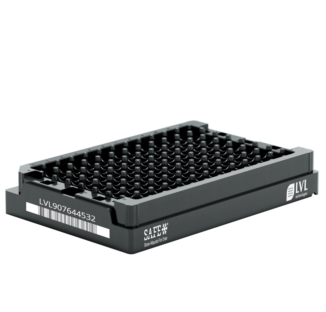 Leeres SAFE® MI 500 Microliter / 0,5 ml Rack im 96er-Standardformat