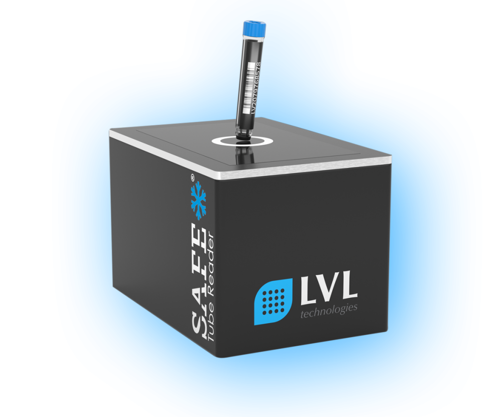 LVL-SAFE®-Single-Channel-Reader-zum-schnellen-und-praezisen-Scannen-einzelner-2D-und-QR-codierter-Probenroehrchen