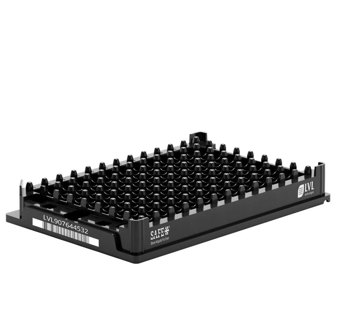 LVL SAFE® SX 300 Microliter / 0,3 ml Leerrack ohne 2D-Tubes im 96-Well-SBS-Format für automatisierte Probenlagerung