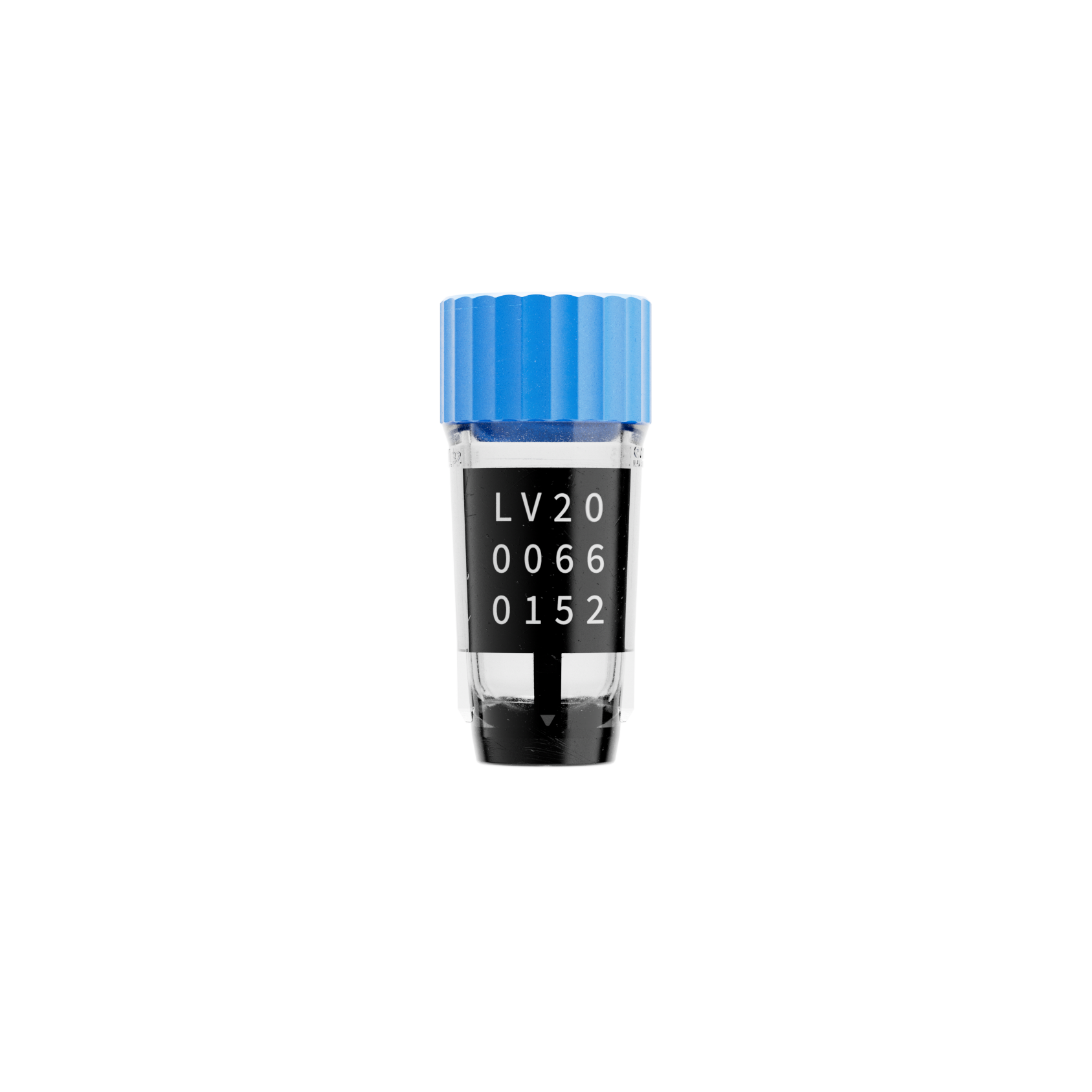 2D Tube LVL SAFE® SX 300 Microliter / 0,3 ml mit blauem Cap und 2D-/HR-Code für sichere Probenlagerung