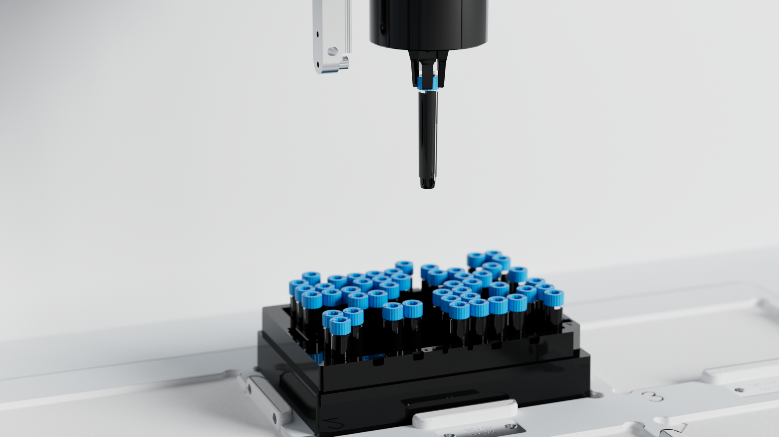 LVL SAFE® tube laser marker designed for precise and automated laser coding of 2D sample tubes supporting laboratory automation biobanking workflows and reliable sample identification with permanent readable codes for secure traceability in laboratory environments