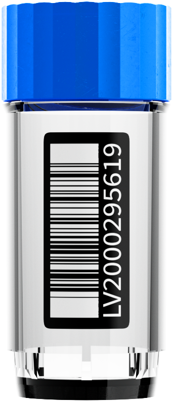 2D Tube LVL SAFE® XXLX 4000 Microliter / 4 ml mit Schraubverschluss und seitlichem Code für eindeutige Probenidentifikation