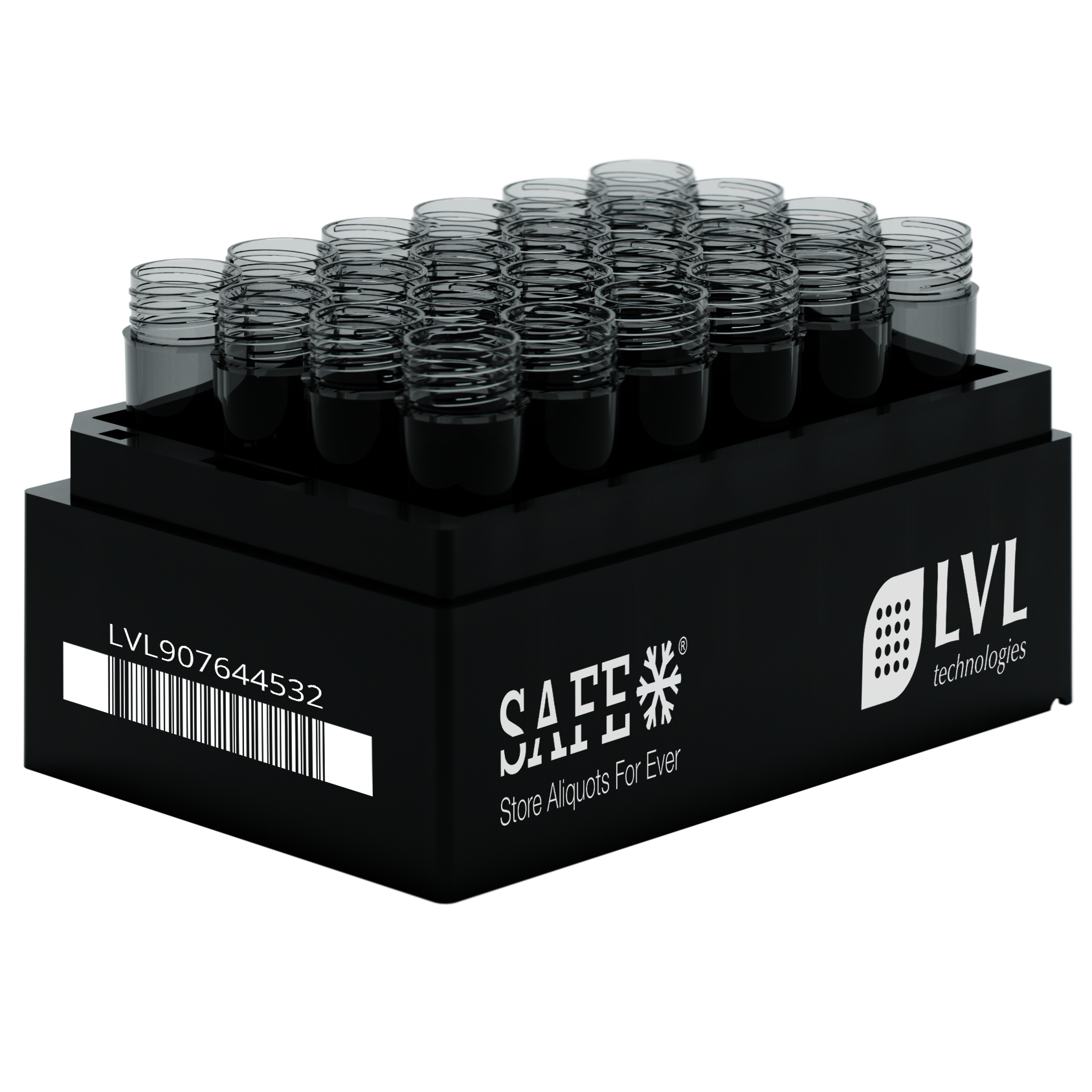 SAFE® XXLX 8000 Rack mit Tubes ohne Verschluss, ideal für Laborautomation