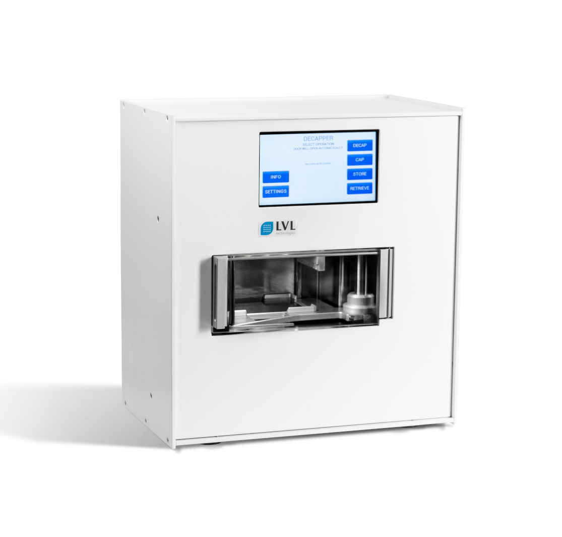 LVL SAFE® vollautomatischer 96-Kanal Capper/Decapper für simultanes Öffnen und Verschließen von 2D Tubes