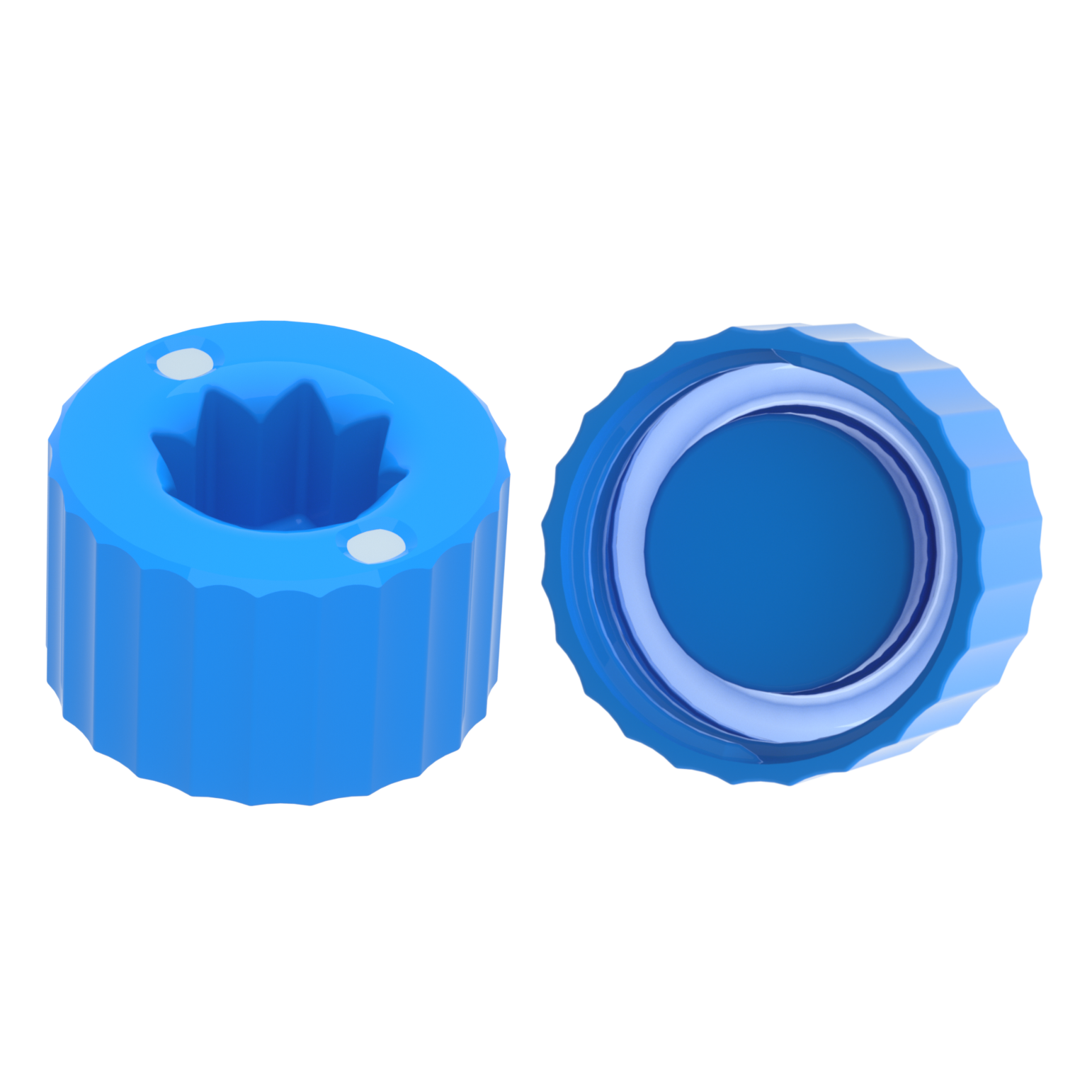 LVL SAFE® Screw Cap in Blau mit integrierter Dichtung, kompatibel mit SAFE® 2D-Tubes